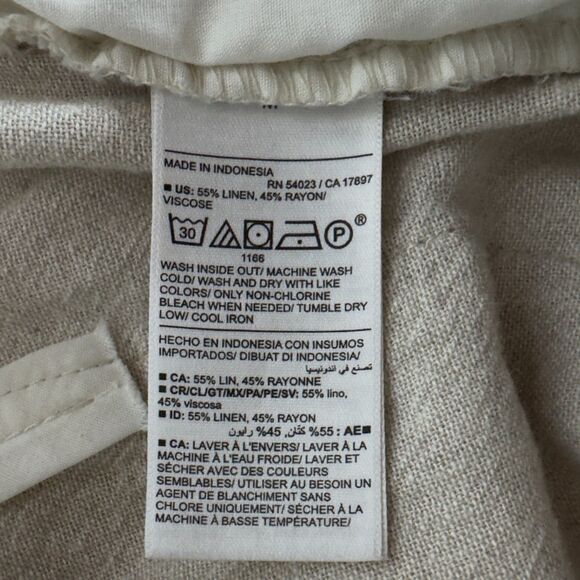 Old Navy High-Waisted Linen-Blend Wide-Leg Pants Women's Size Medium - Picture 4 of 7